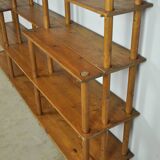 Handmade wooden bookshelf, 1960s
