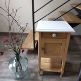 Solid wood bedside table