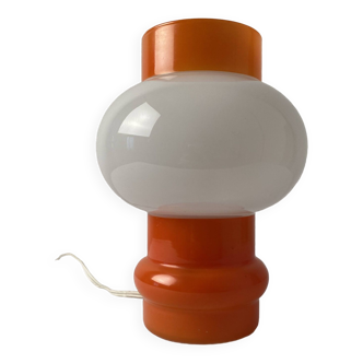 Lampe à poser, opaline années 70