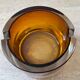 Vintage amber glass ashtray or pocket