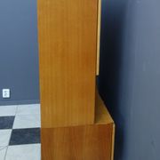 Highboard in two-tone wood with showcase part 1960s by Jitona Czech republic