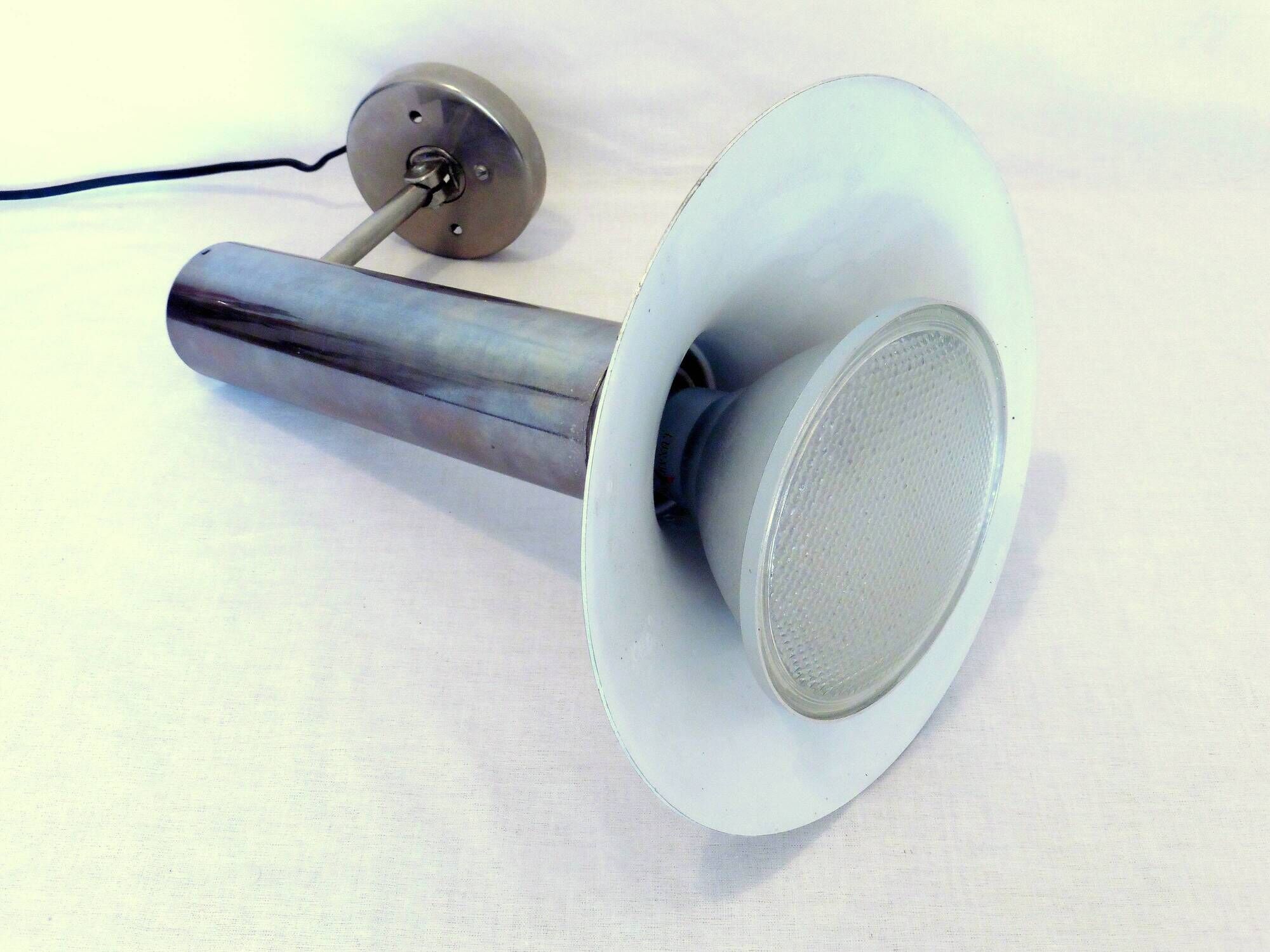 Lamp, Vintage Design stainless steel wall lamp with its colorful bulb provided!