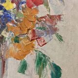 Tableau bouquet de fleurs signé armando buso