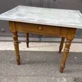 Table de ferme shabby chic sapin 1920s