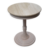 Small round travertine coffee table/side table from the 80s/90s.
