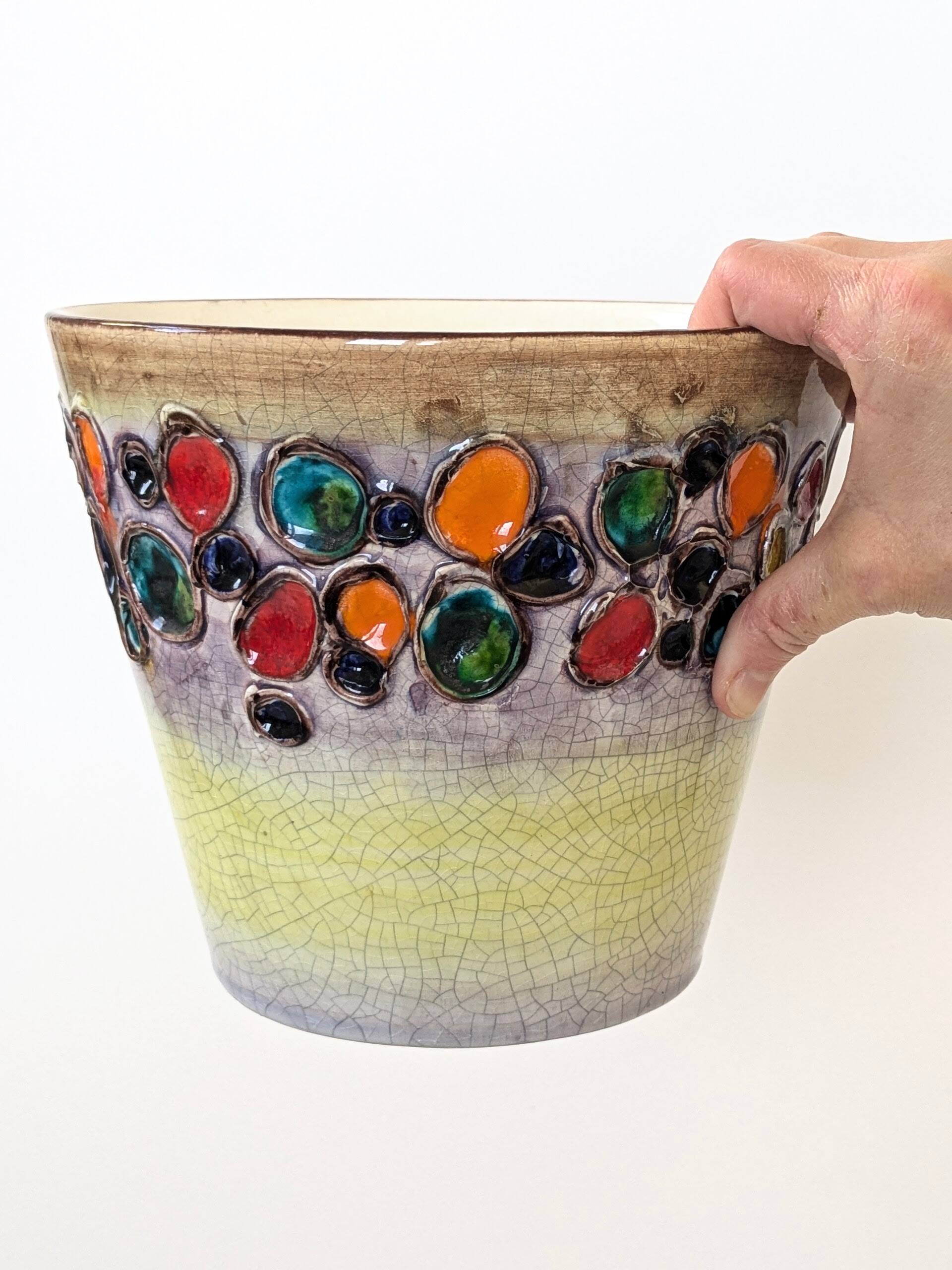 Ceramic flowerpot from the 60s | Alvino Bagni | Italy