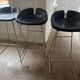 3 leather stools Fjord Moroso