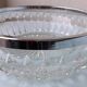 Bowl or glass dish with a metal rim