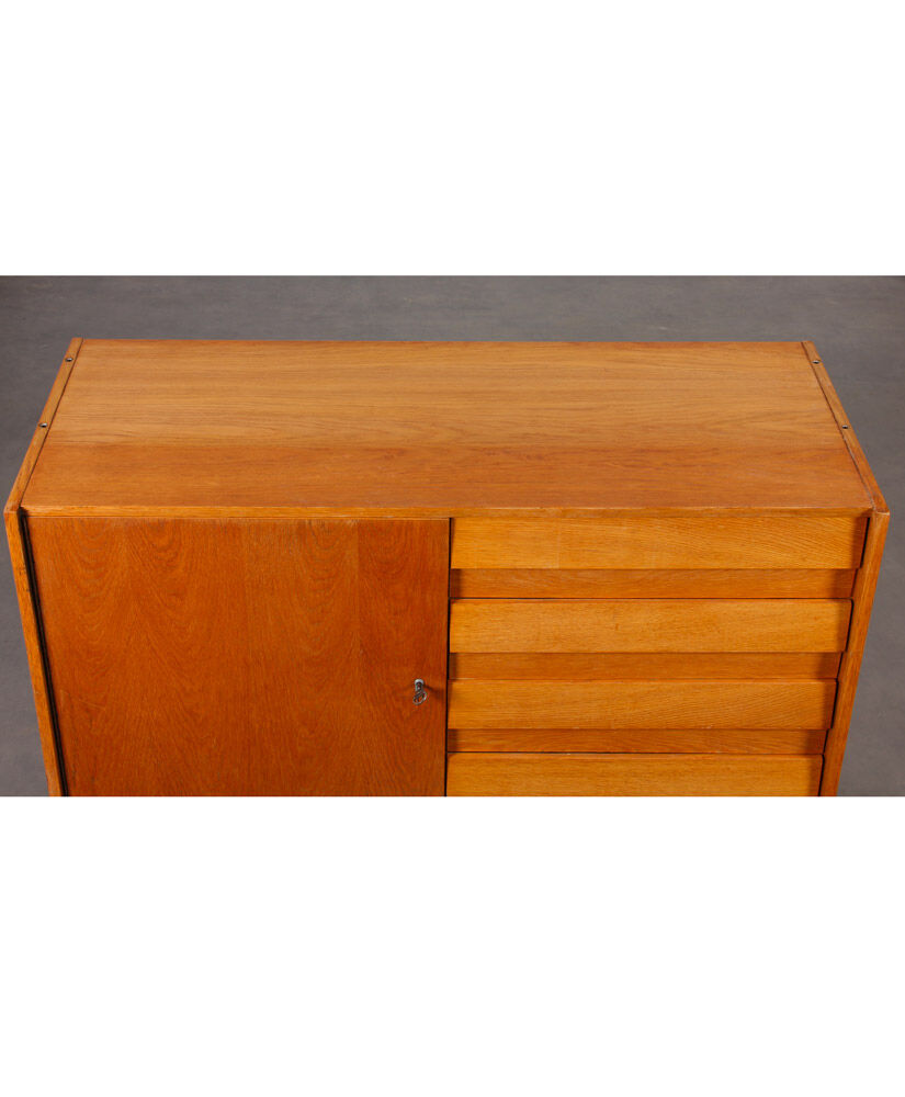 Vintage oak storage by Jiri Jiroutek, model U-458, 1960