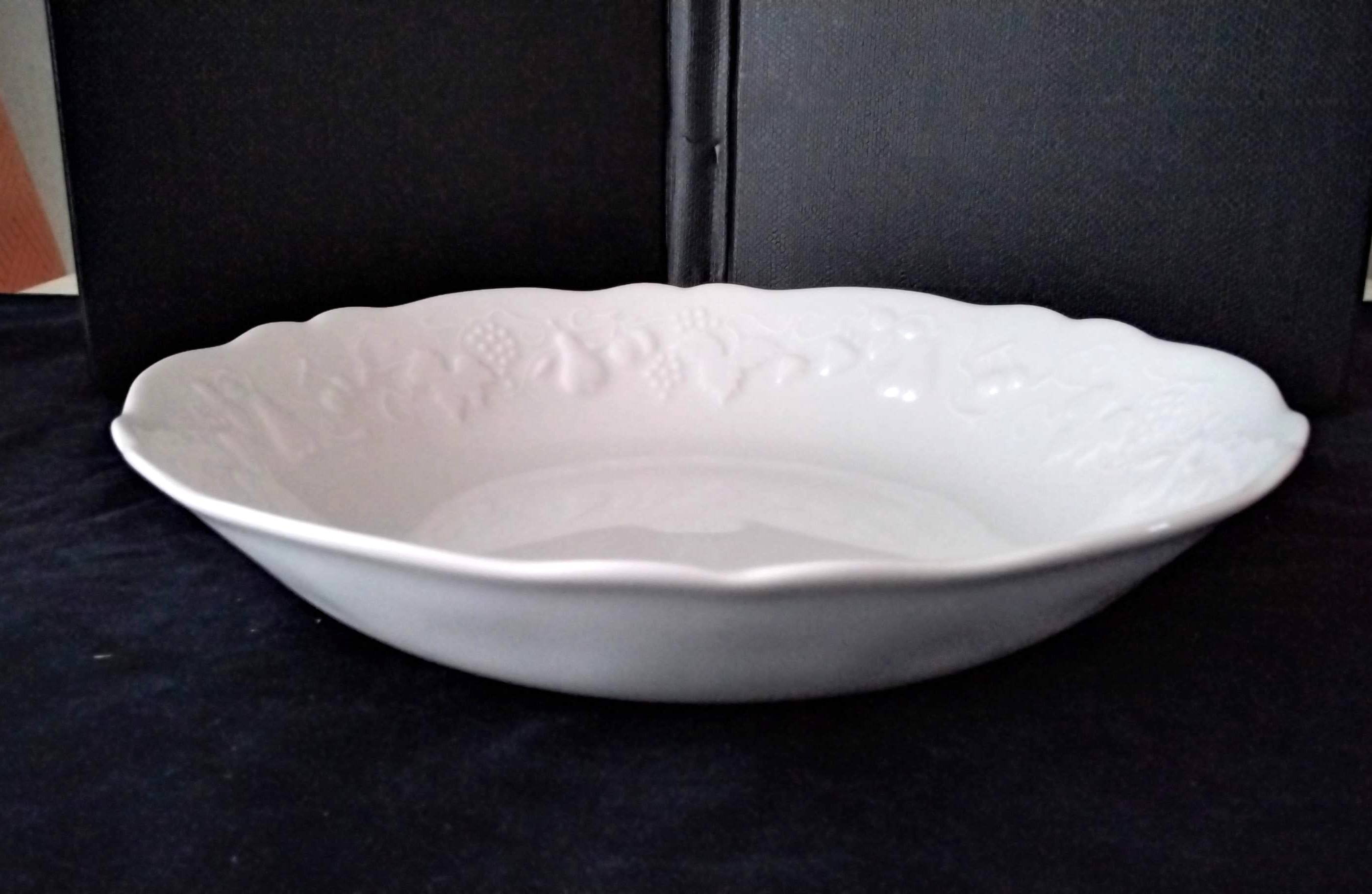 Large deep dish, salad bowl Porcelain Ph. Deshoullières Mod California
