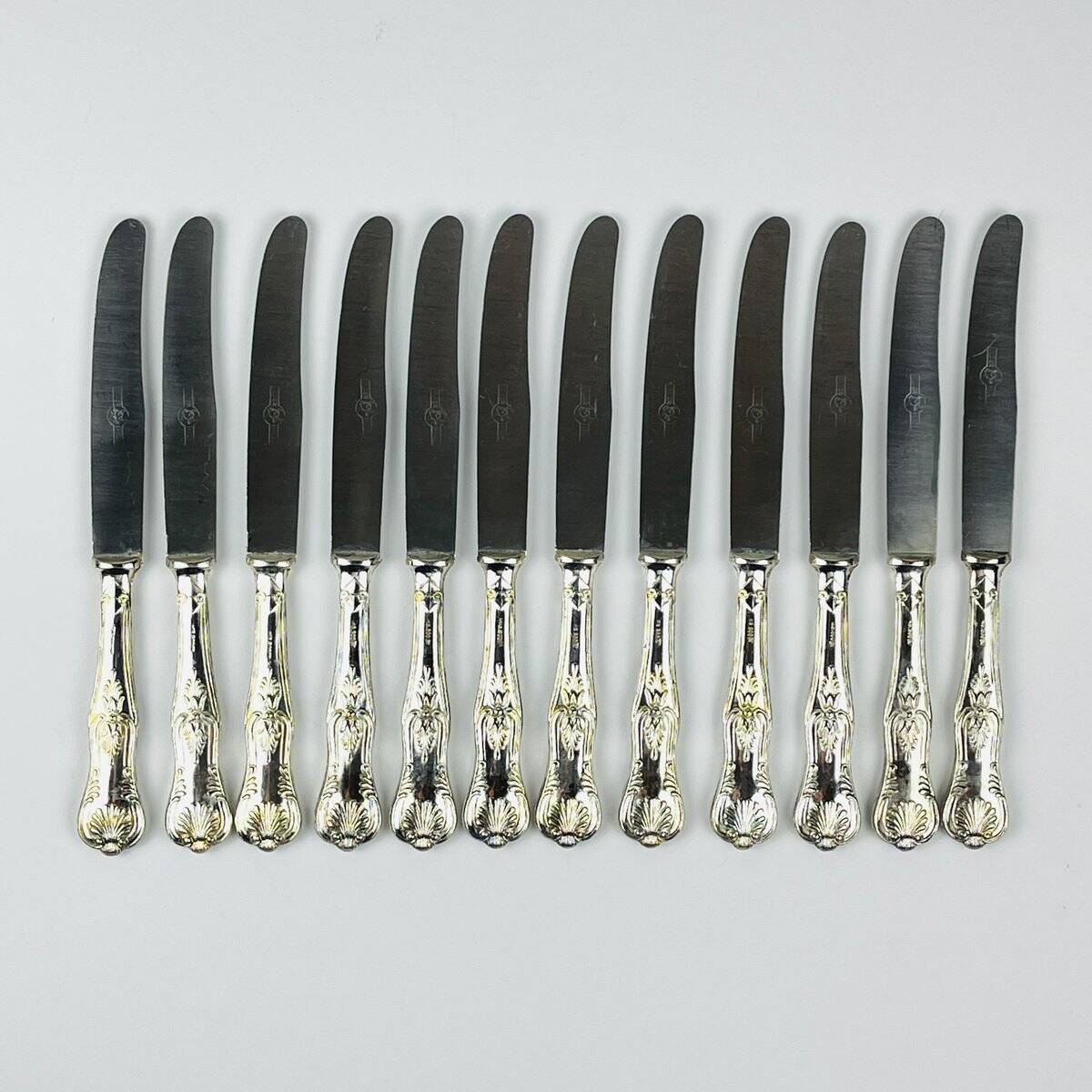 Antique silver cutlery, Italy, 1960s, set of 51.
