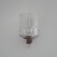 Wall light thick molded glass and 50s brass
