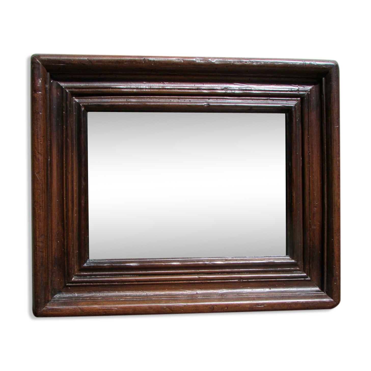 Small mirror in resin, imitation wood