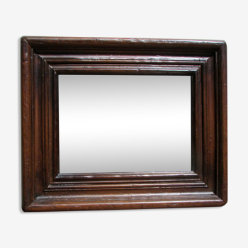 Small mirror in resin, imitation wood