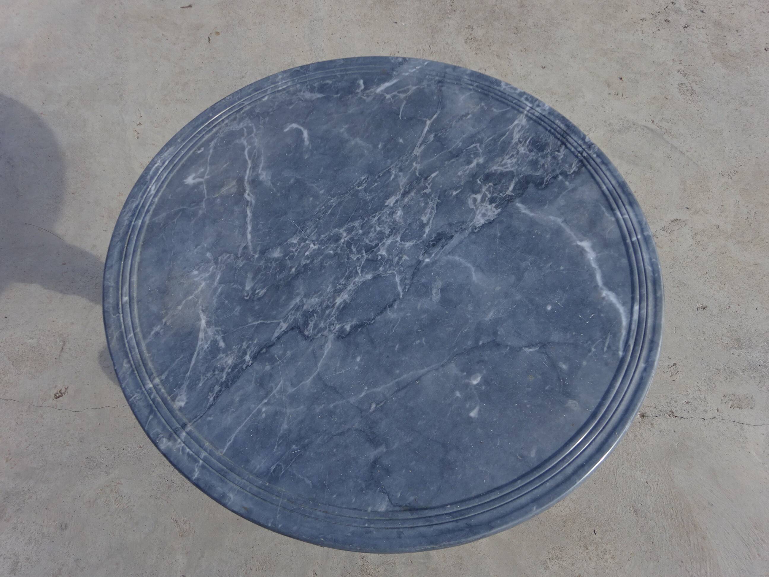 Empire guéridon, rotating marble top