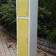Armoire de rangement vintage formica jaune