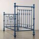 Simple old lacquered iron bed, Italy, 19th-20th century.