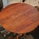 Circular pedestal table end of sofa base base tripod cherry Napoleon III