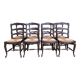 Suite de 8 chaises paillées rustiques à entrecroise