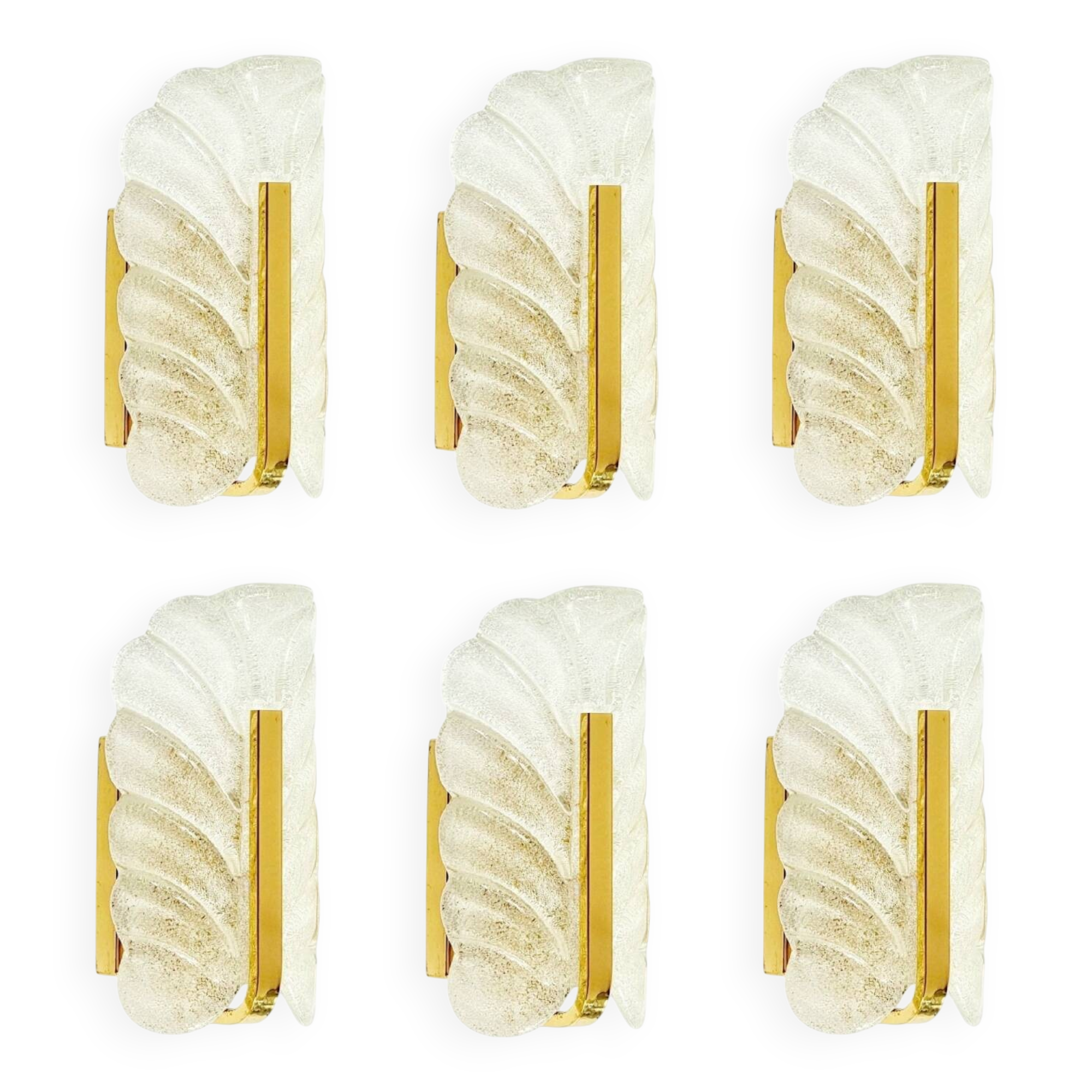 Scandinavian Glass & Brass Leaf Wall Lamp - C.Fagerlund for Orrefors, 1960s