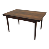 Table danoise extensible en palissandre, années 1970