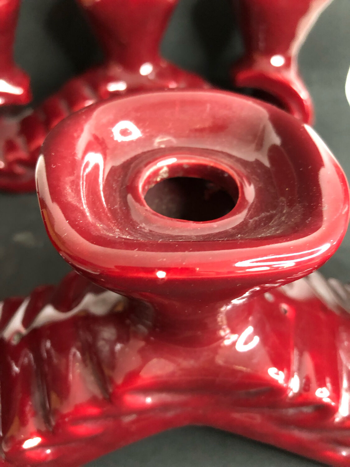 Pair of ceramic candle holders year 50