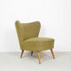 Paire de fauteuils cocktail verts des années 1950