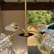 50' brass and glass chandelier