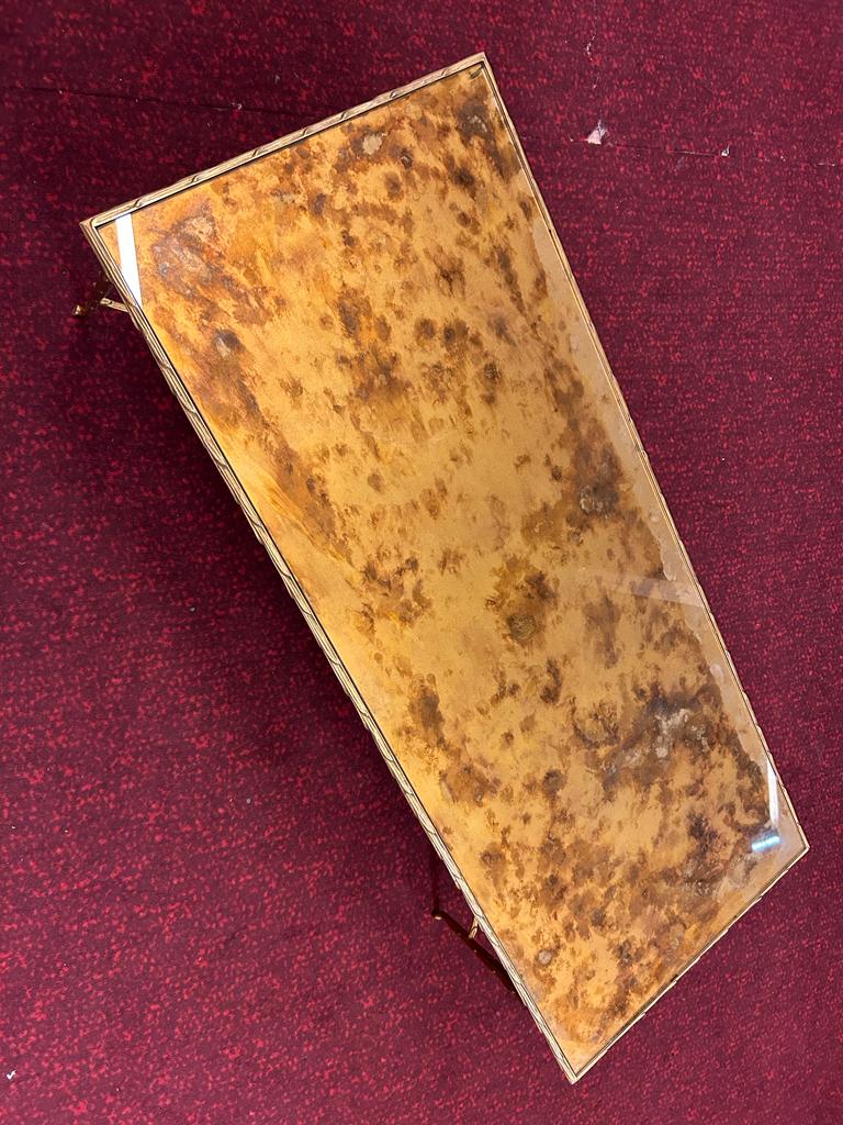 Gilded bronze coffee table palm tree décor