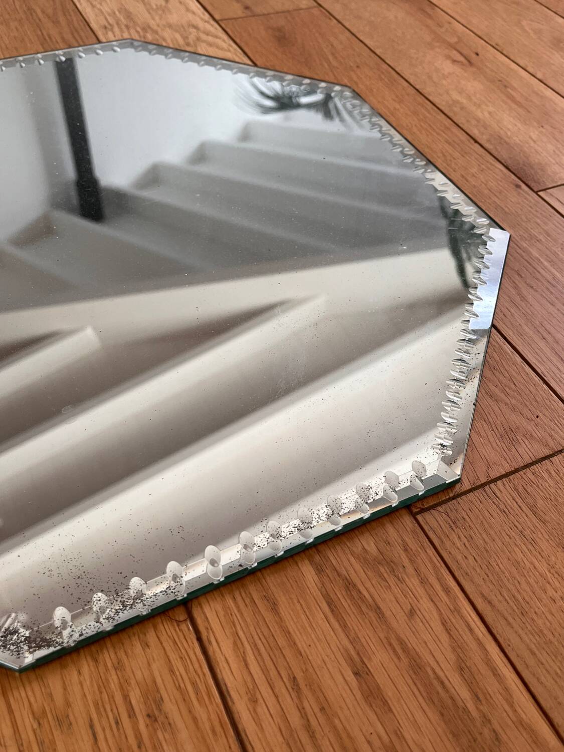 Vintage beveled mirror
