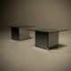 Pair of Mirrored Glass Coffee Tables 1980s