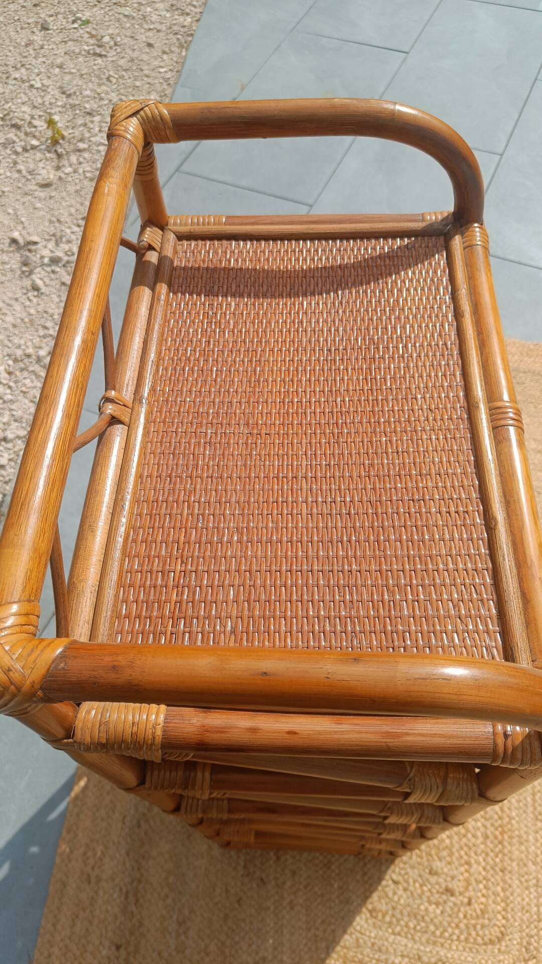 Chiffonnier commode en rotin