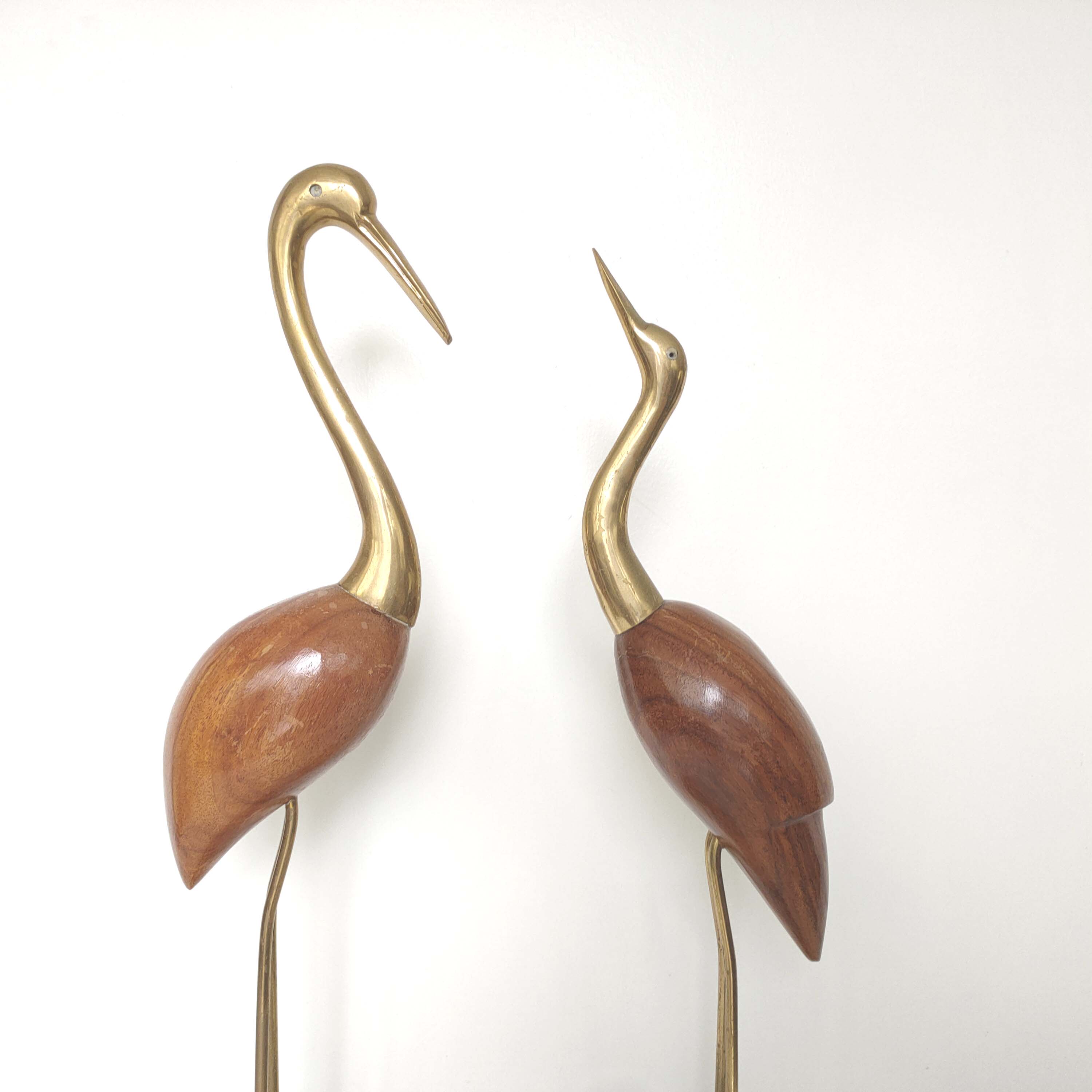 Couple blue herons and wood