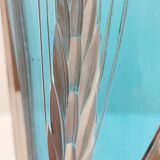 Blue and silver crystal vase. France 1950s.