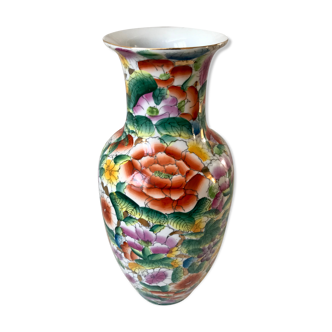 Vase japonisant multicolore