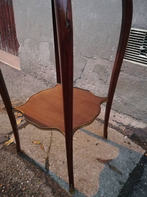 Table d'appoint ancienne marbre rose