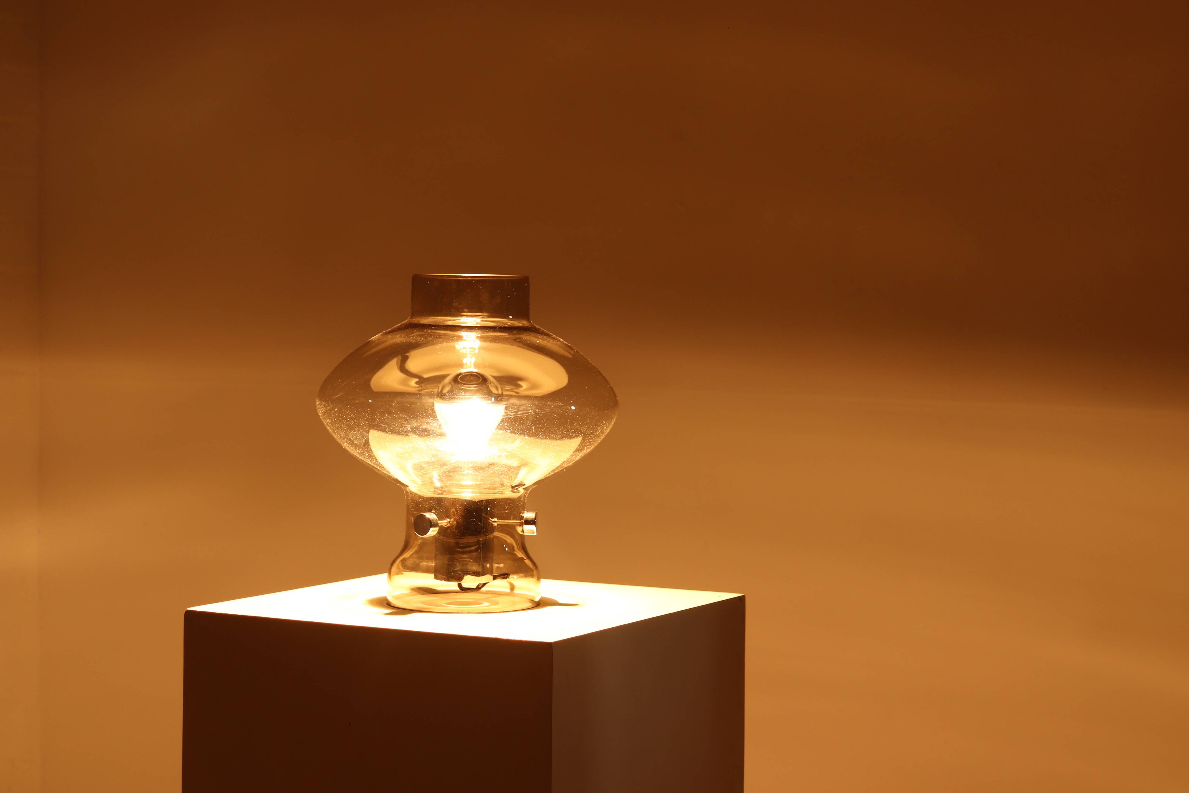 Smoked Glass Table Lamp by Friedrich Nettelhoff for Nettelhoff Leuchten, 19
