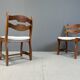 Set of 6 brutalist dining chairs, 1970s