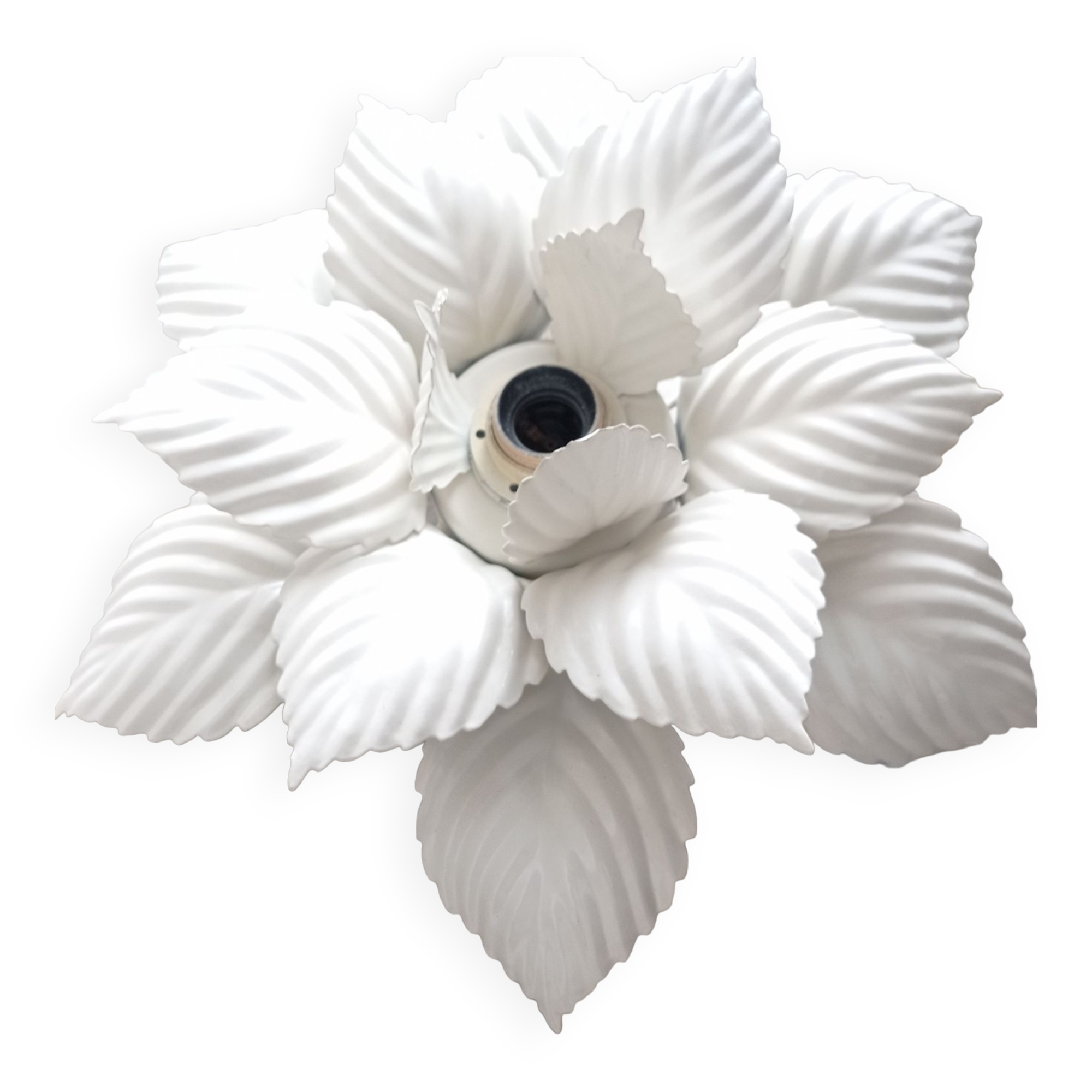2 appliques fleur métal