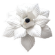 2 appliques fleur métal