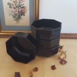 Vintage black Arcoroc ramekins