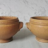Vintage eared sandstone bowls