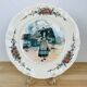 Round obernai dish in Sarreguemines earthenware, signed Loux