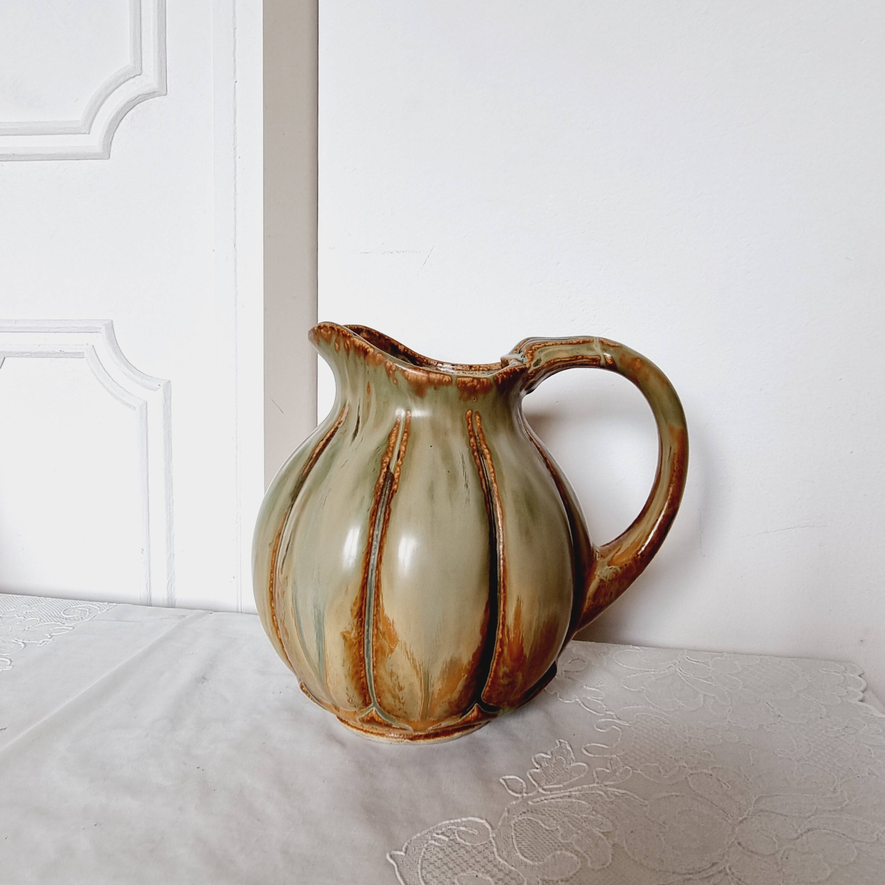 Early 20th century modernist glazed stoneware pitcher