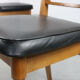 Vintage wooden & brass dining chairs