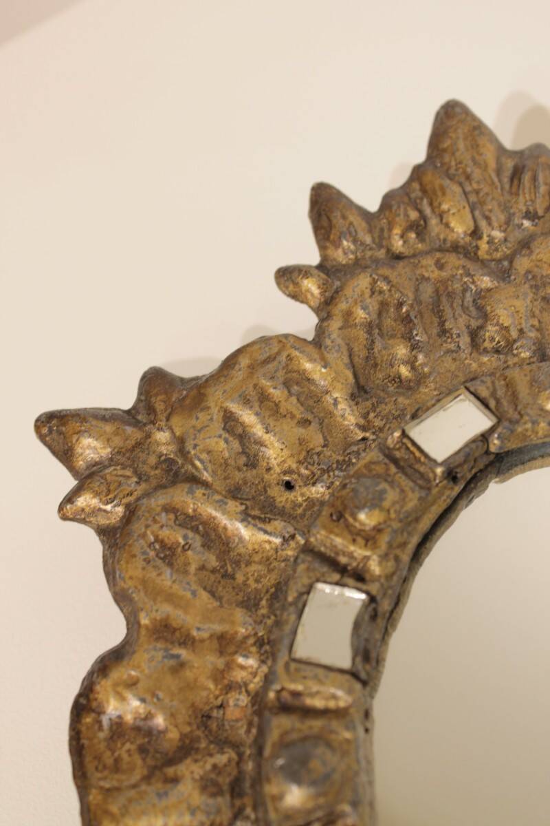 Lead mirror by Irena Jaworska, 1960s