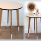 Table guéridon pieds compas