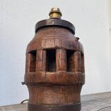 Brutalist wooden lamp base