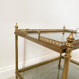 Brass and smoked glass dessert 60s