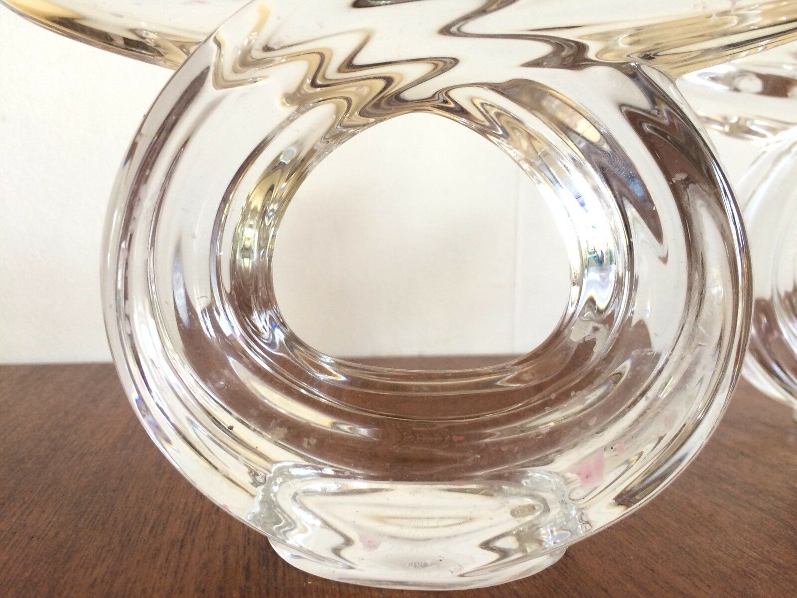 Pair of crystal candle holders of Vannes